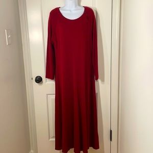 Talbots long sleeve extra large red dress
